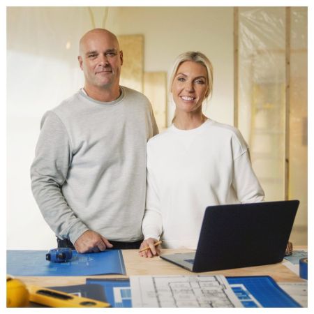 Sarah Baeumler, with her husband Bryan.